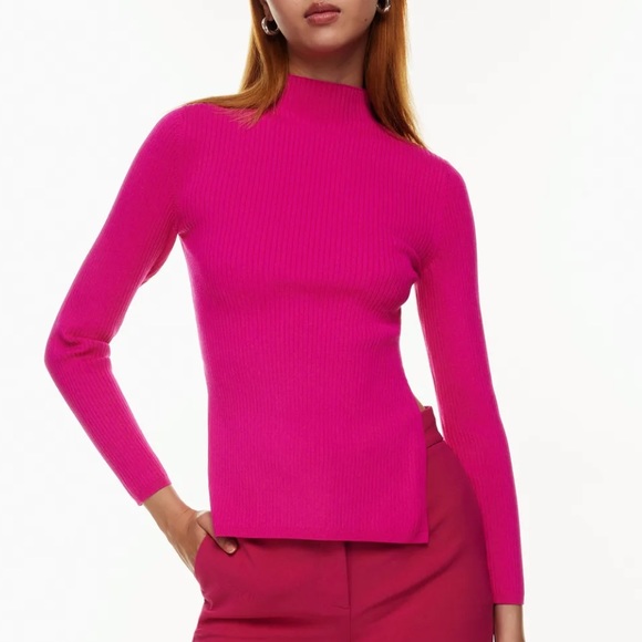 NWT Aritzia Babaton Sculpt Knit Tie-Back Longsleeve - Picture 1 of 7